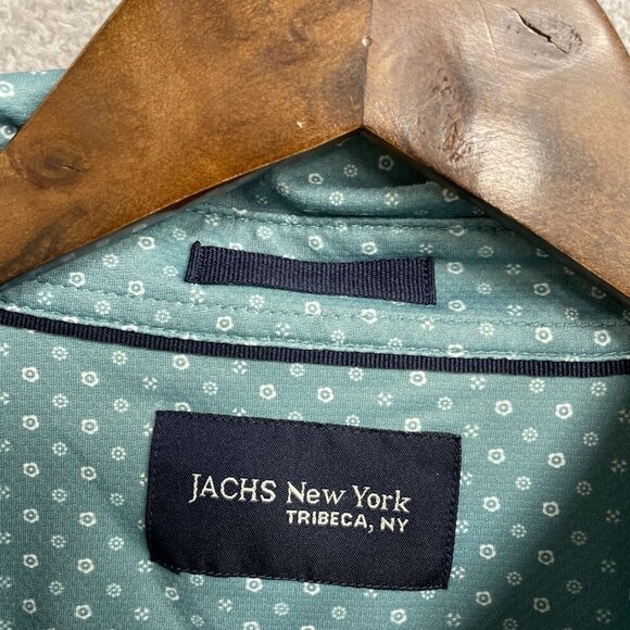 NEW Jachs New York Men's XL Short Sleeved Shirt Light Blue & White Dotted - Picture 7 of 10